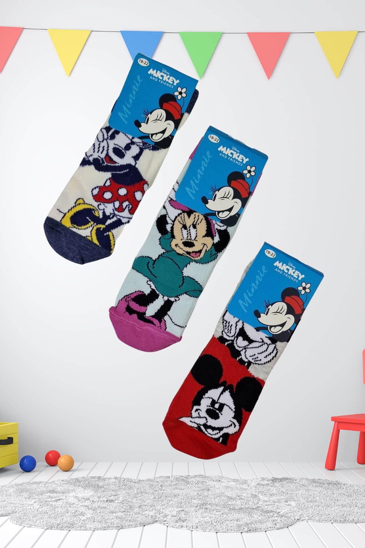 Κάλτσες Παιδικές Minnie 3 τμχ. 9004 (2)